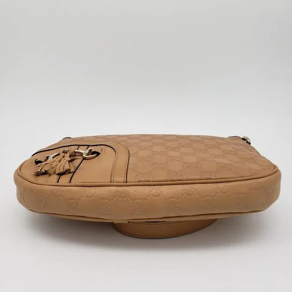 Authentic Gucci Guccissima Horsebit Leather Shoulder Bag 323-022026 - Picture 9 of 16